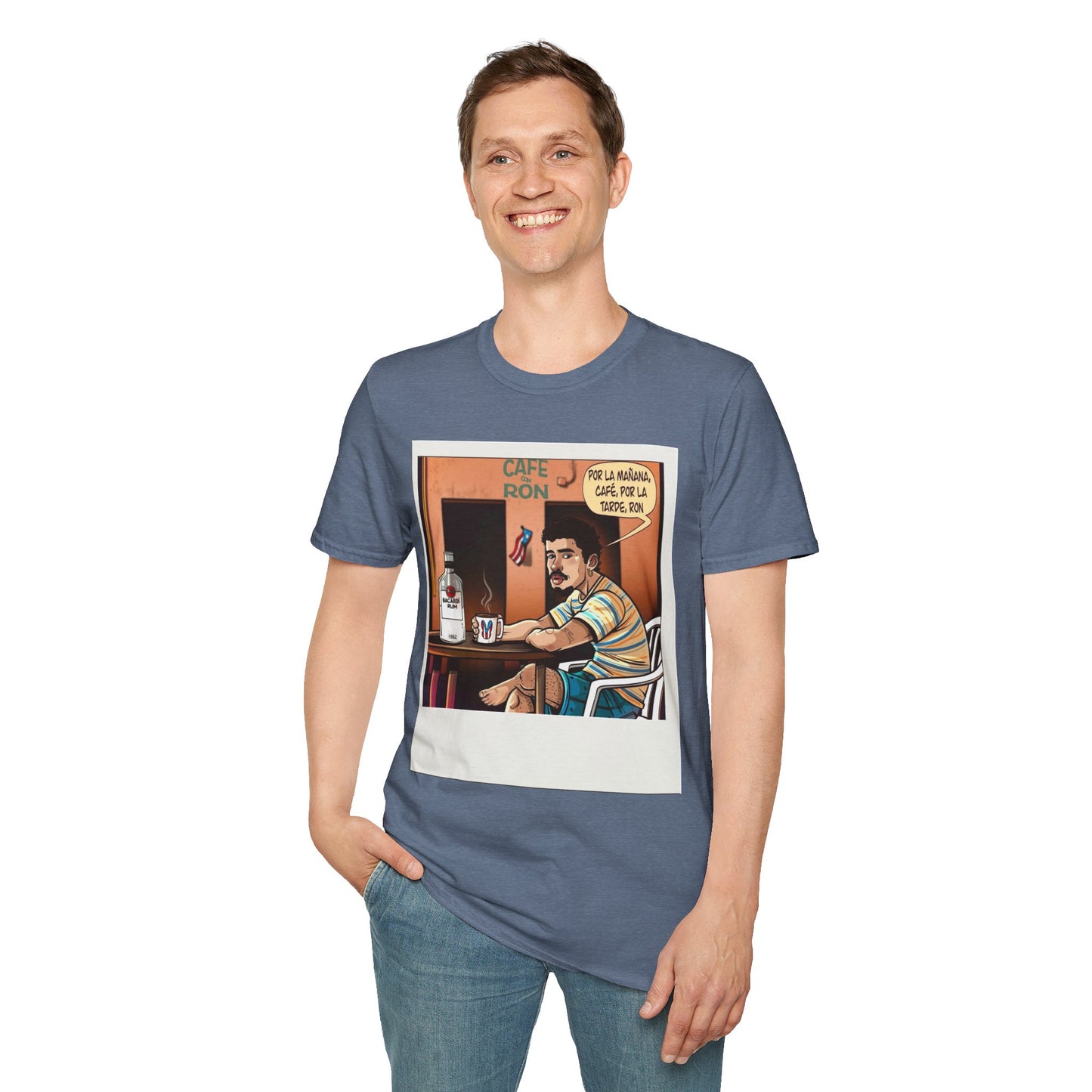 POR LA MANANA CAFE Coffee Lovers, Casual Wear, Unisex Fashion Proud Puerto Rican Tee Puerto Rican Heritage Shirt