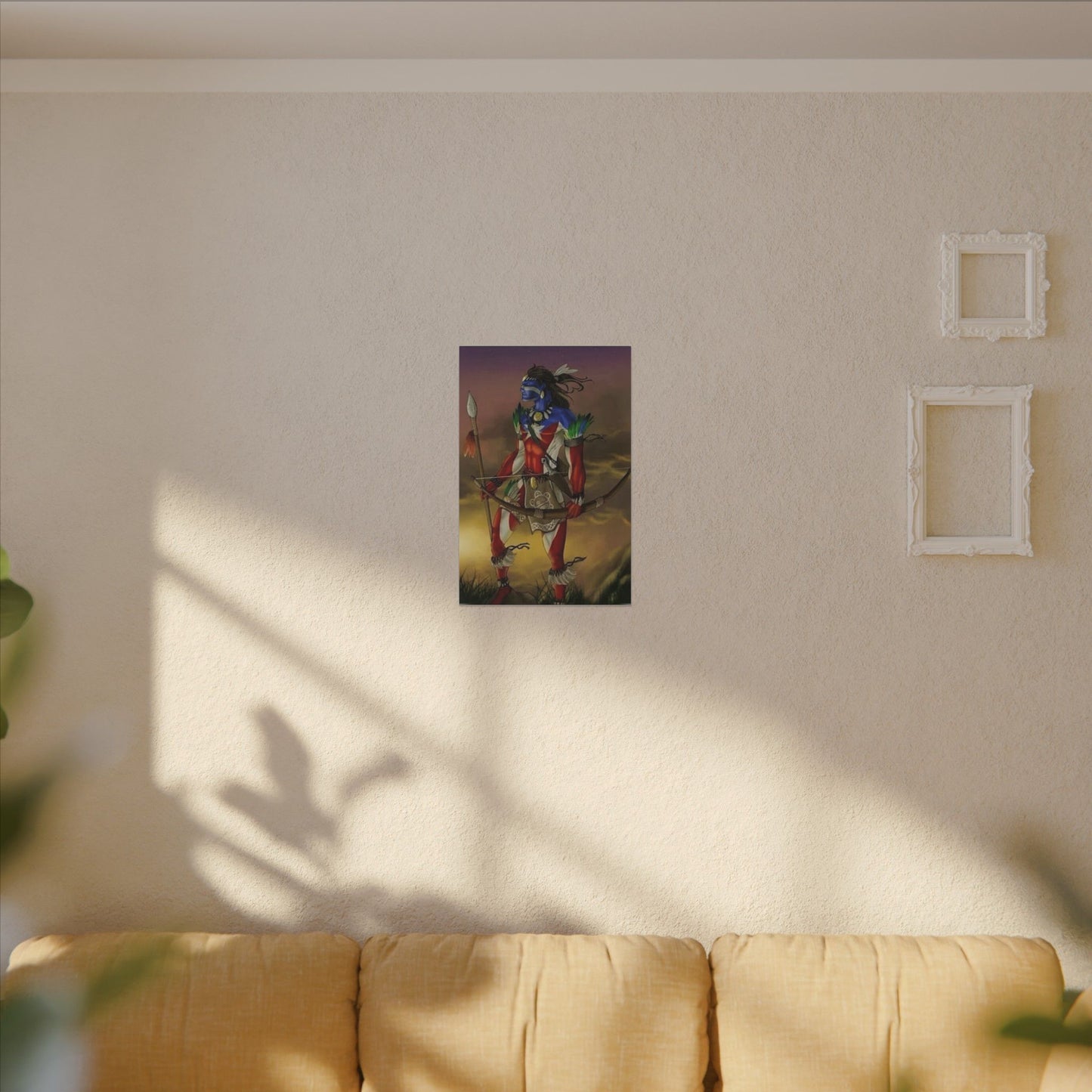 Borikén Rooted in Culture, Radiating Power Tribal Puerto Rico Warrior Canvas Art, Taino Wall Decor, Boho, Unique Gift for Collectors, Cultural Prints