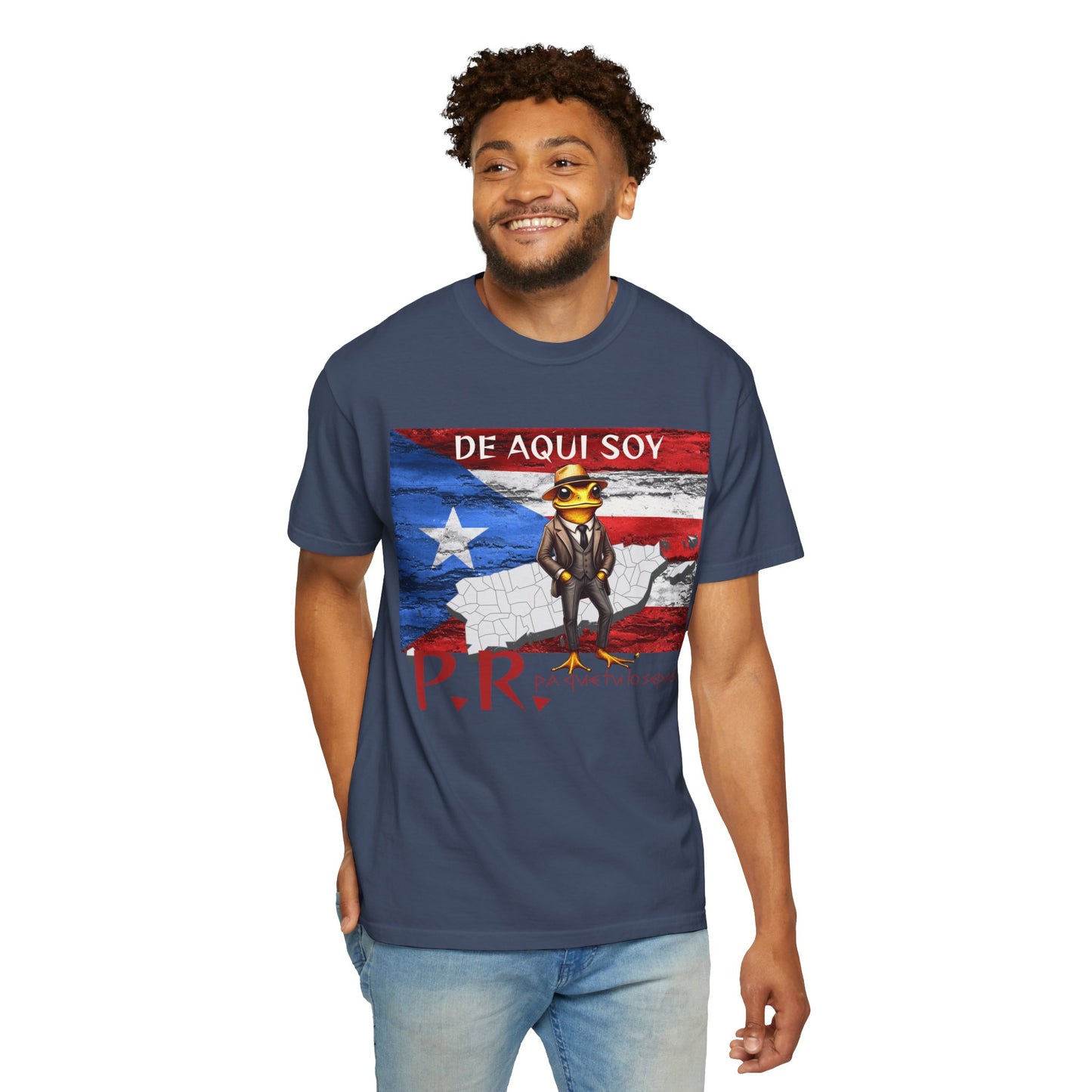 Puerto Rican Pride T-Shirt, Fun Casual Wear, Unisex Garment-Dyed Tee, Perfect for Celebrations, Cultural Identity Shirt