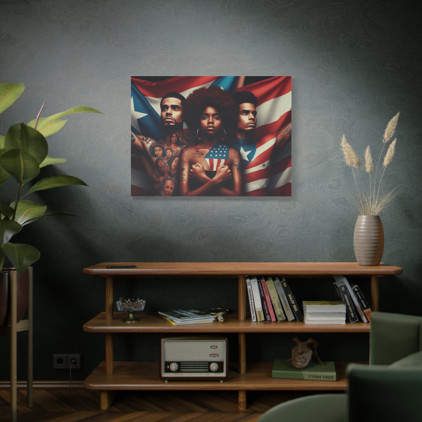 Rooted in Culture, Radiating Power Puerto Rican Wall Art, Unique Gift, Empowering Decor