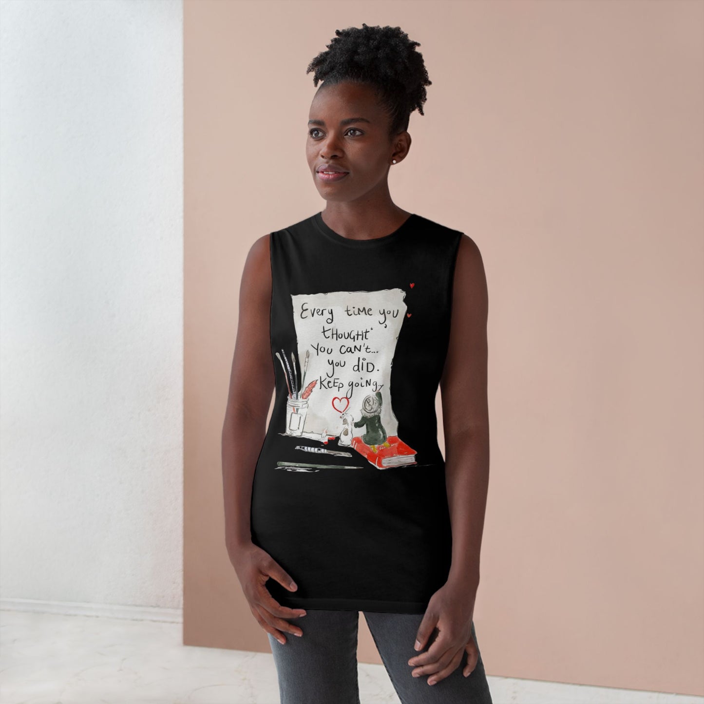 Effortlessly Cool & Made to Move Inspirational Quote Unisex Tank Top, Motivational Workout Shirt, Casual Summer Wear, Gift for Athletes, Encouragement Apparel
