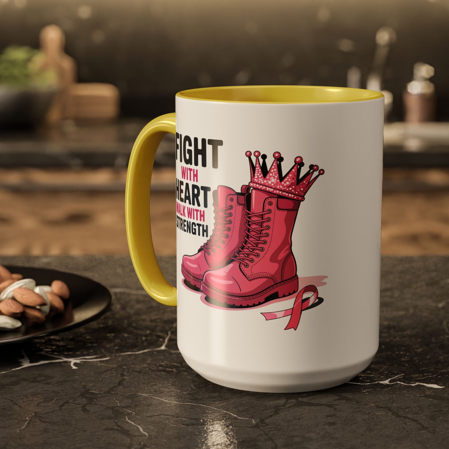 You Beat It! Cancer Survivor Mug | Motivational Gift for Her or Him | Warrior Mug
