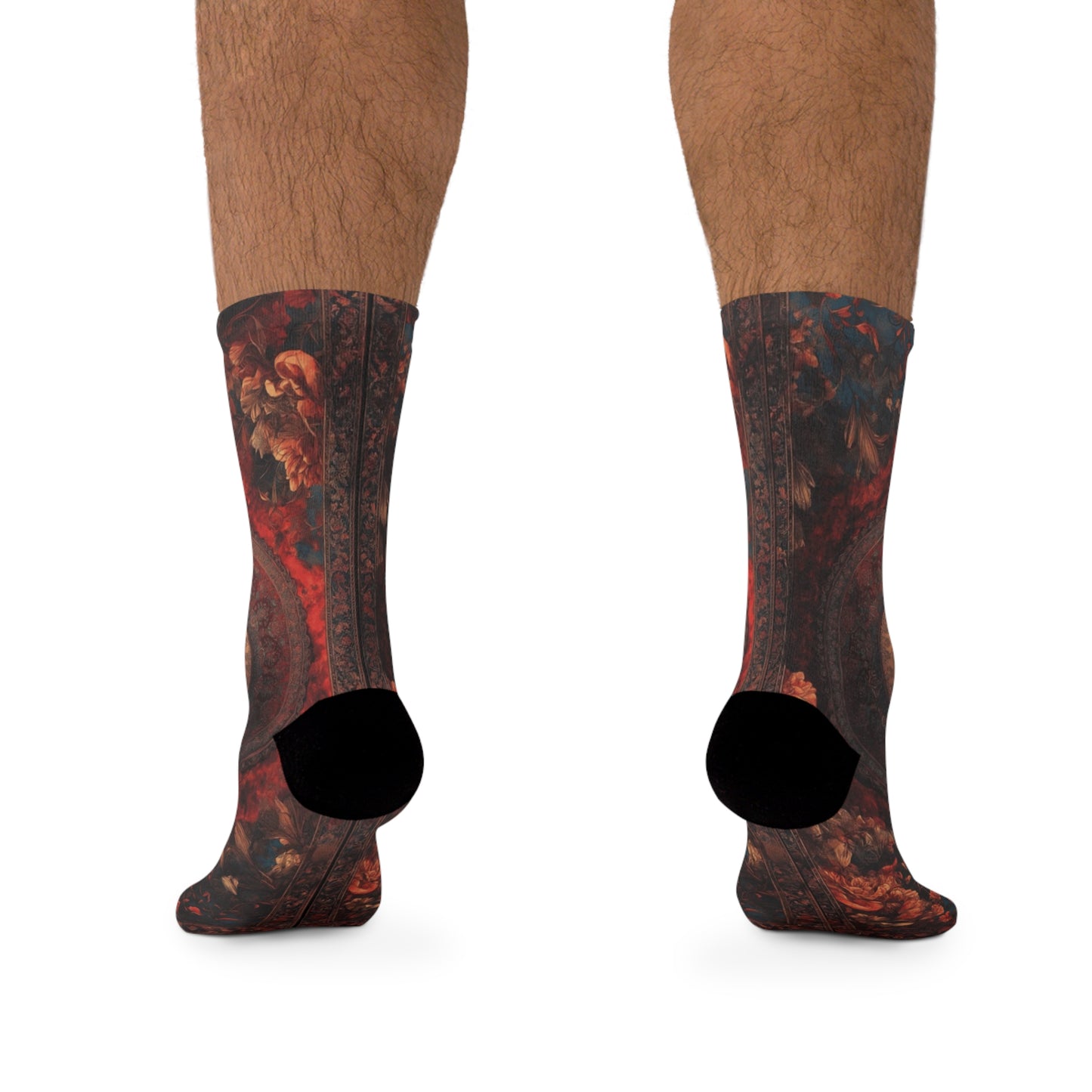 Minimalist Boho Socks Eco-Friendly Graphic Socks for Unique Style, Sustainable Fashion, Recycled Poly Socks, Funky Gift Idea, Everyday Wear, Art-Inspired Socks