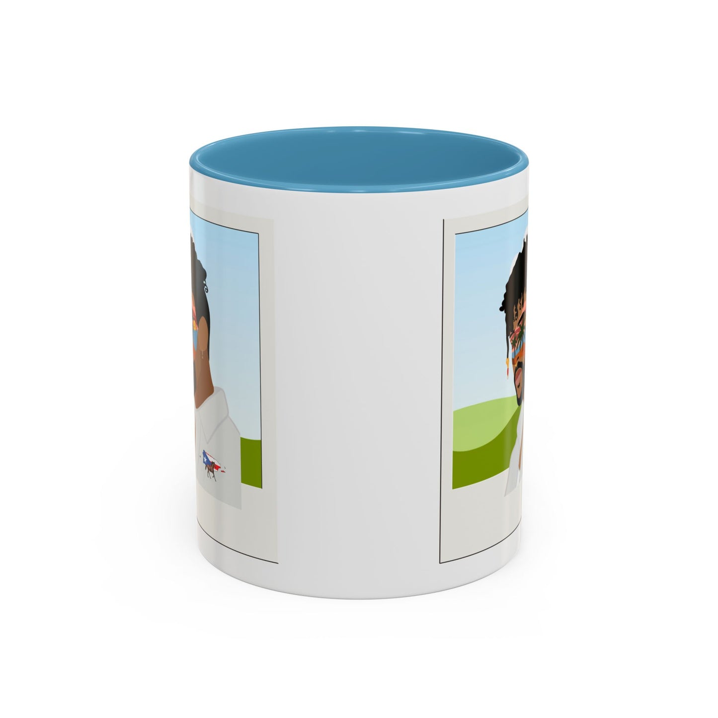 Por la manana Cafe Puerto Rican Mug Boricua Pride Mug Coffee Lover’s Essential, Stylish Mug with Portrait Design