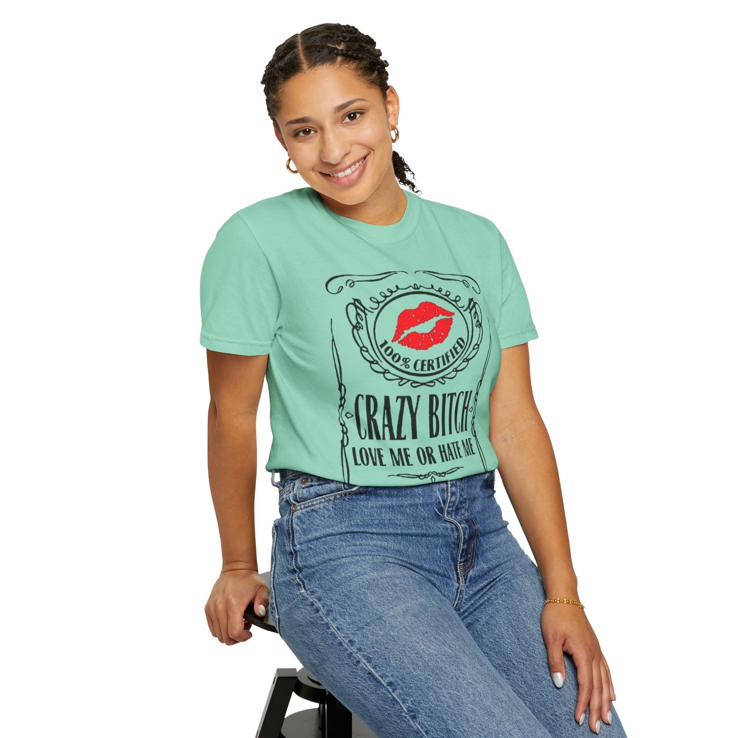 Sarcasm in Style – Funny Graphic Tee" Crazy Bitch Unisex T-Shirt | Fun Casual Wear, Gift for Friends, Birthday Humor Tee, Playful Statement Shirt,