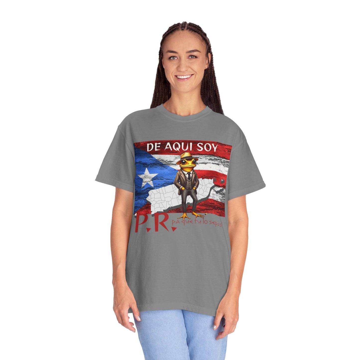 Puerto Rican Pride T-Shirt, Fun Casual Wear, Unisex Garment-Dyed Tee, Perfect for Celebrations, Cultural Identity Shirt