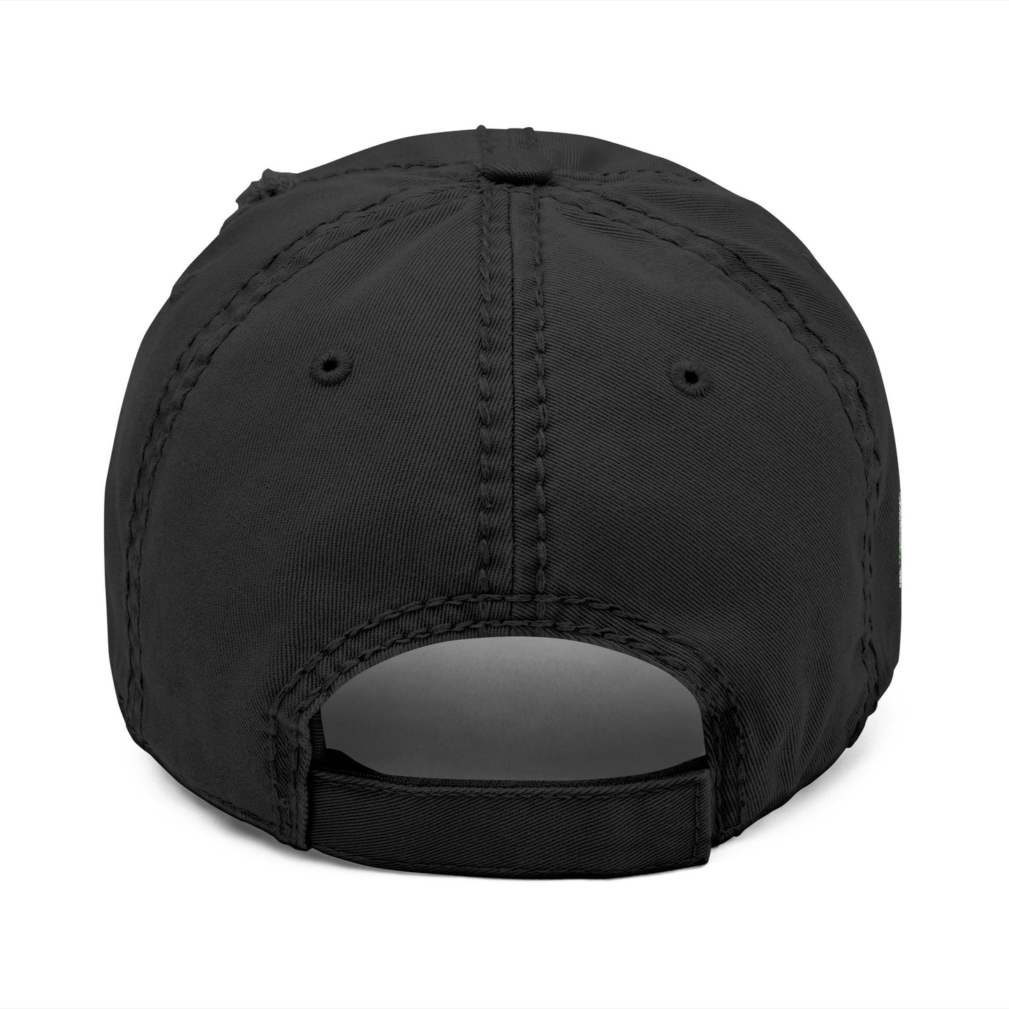 Distressed Hat with Embroidered Joint Design, Casual Cap for Cannabis Lovers, Gift for Stoners, Relaxed Fit Hat