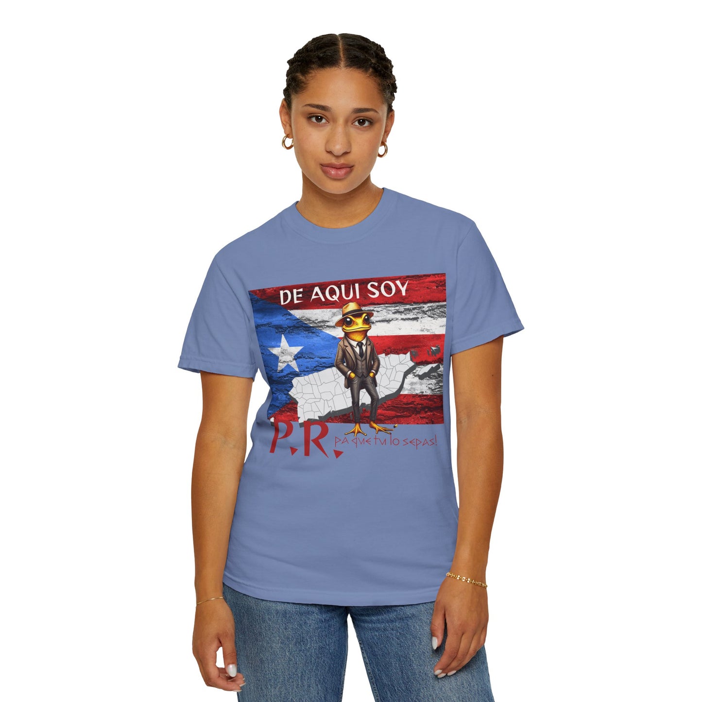 Puerto Rican Pride T-Shirt, Fun Casual Wear, Unisex Garment-Dyed Tee, Perfect for Celebrations, Cultural Identity Shirt
