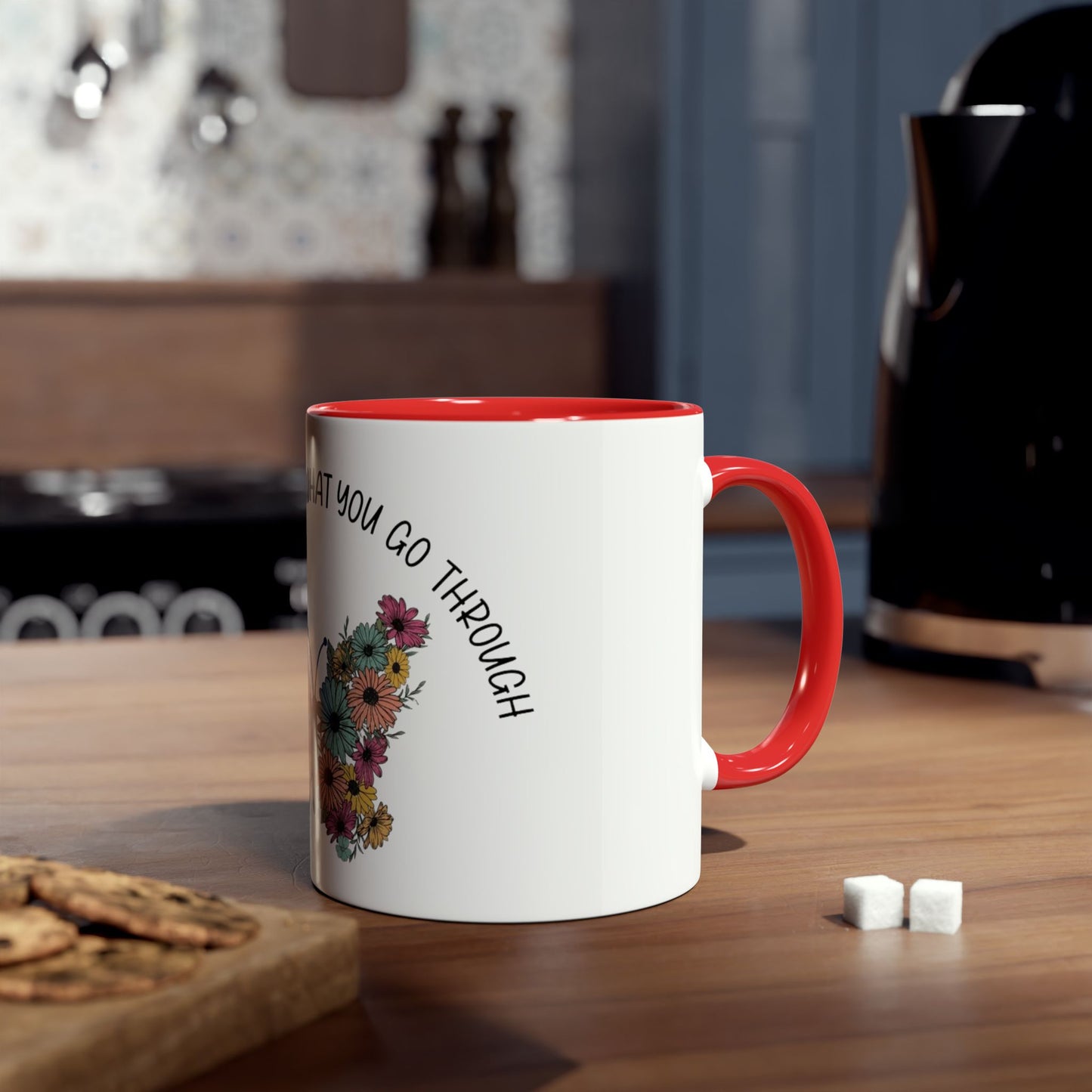 Start your day with meaning. Inspirational Two-Tone Mug for Growth Mindset, Butterfly Design, Coffee or Tea Lover Gift, Motivational Quote, Perfect for Self-Care
