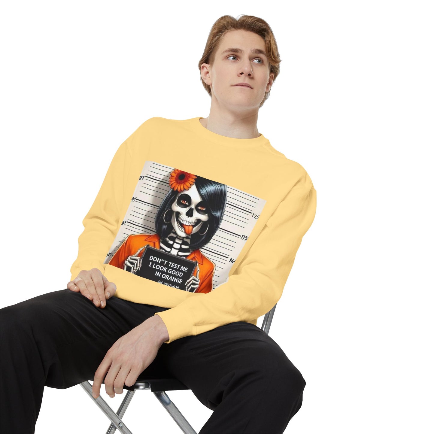 “Too Cool to Be Cold” Funny Sweater Unisex Skull Sweatshirt with Quote | Cozy Halloween Fashion, Gift for Fall Celebrations,