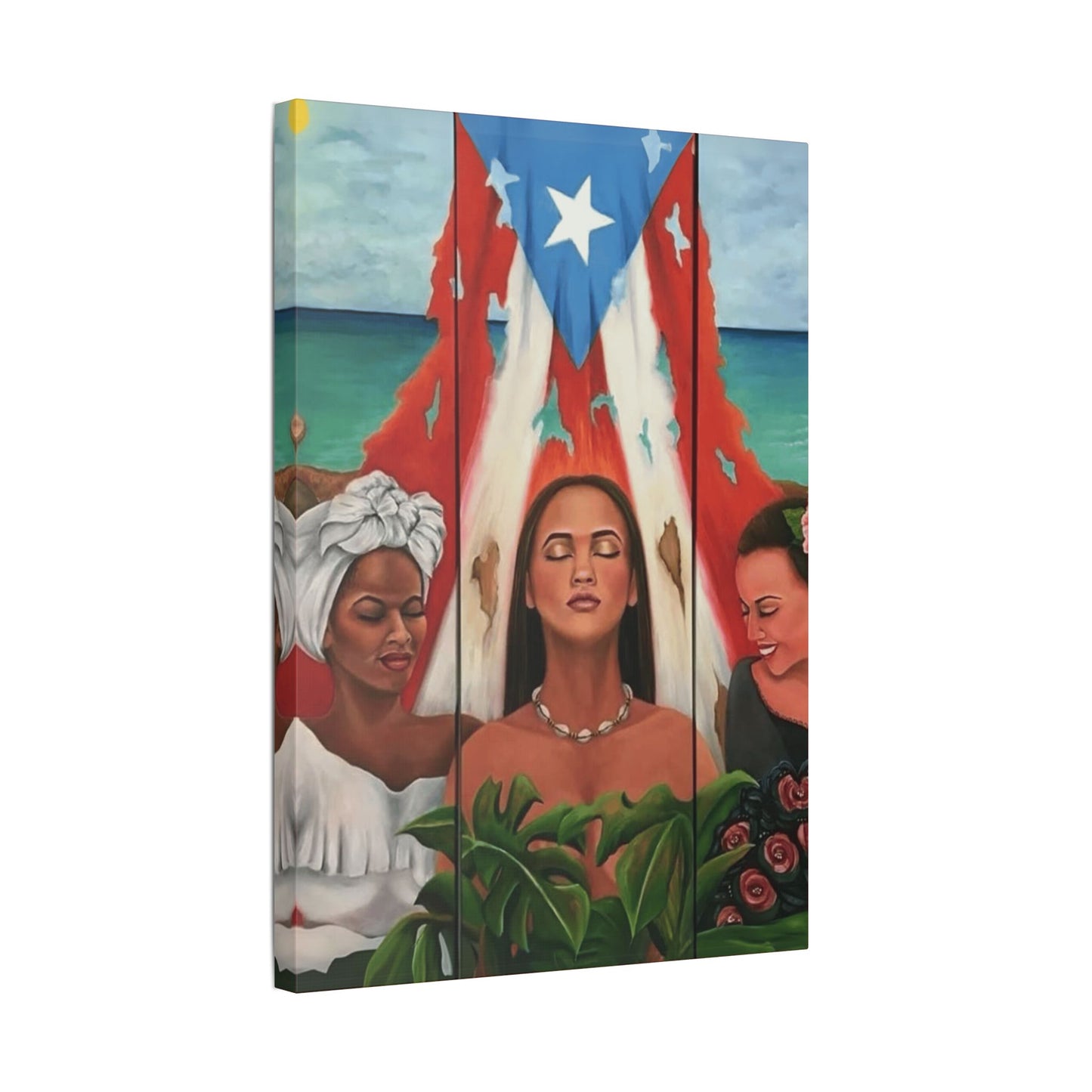 Capturing the Heart and Soul of Puerto Rican Art, Ethnic Canvas Print, Gift for Art Lovers, Beach-Themed Artwork