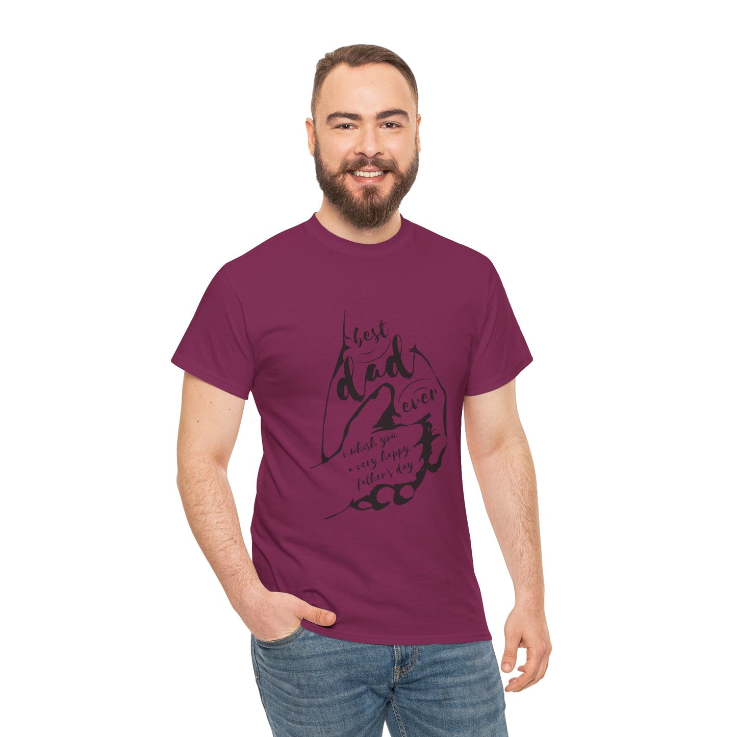 Best Dad Ever T-Shirt | Unisex Heavy Cotton Tee for Father's Day, Gifts for Dads, Cool Dad Apparel, Everyday Wear, Family Celebrations