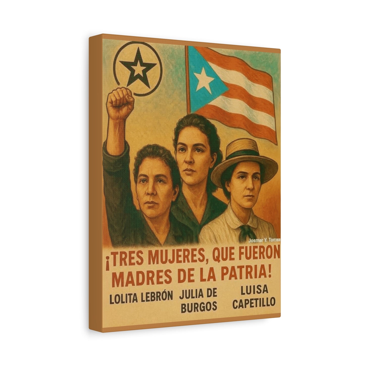 Inspirational Puerto Rican Women Canvas Wall Art, Feminist Gift, Activism Decor, Home Office Wall Art, Puerto Rico Pride