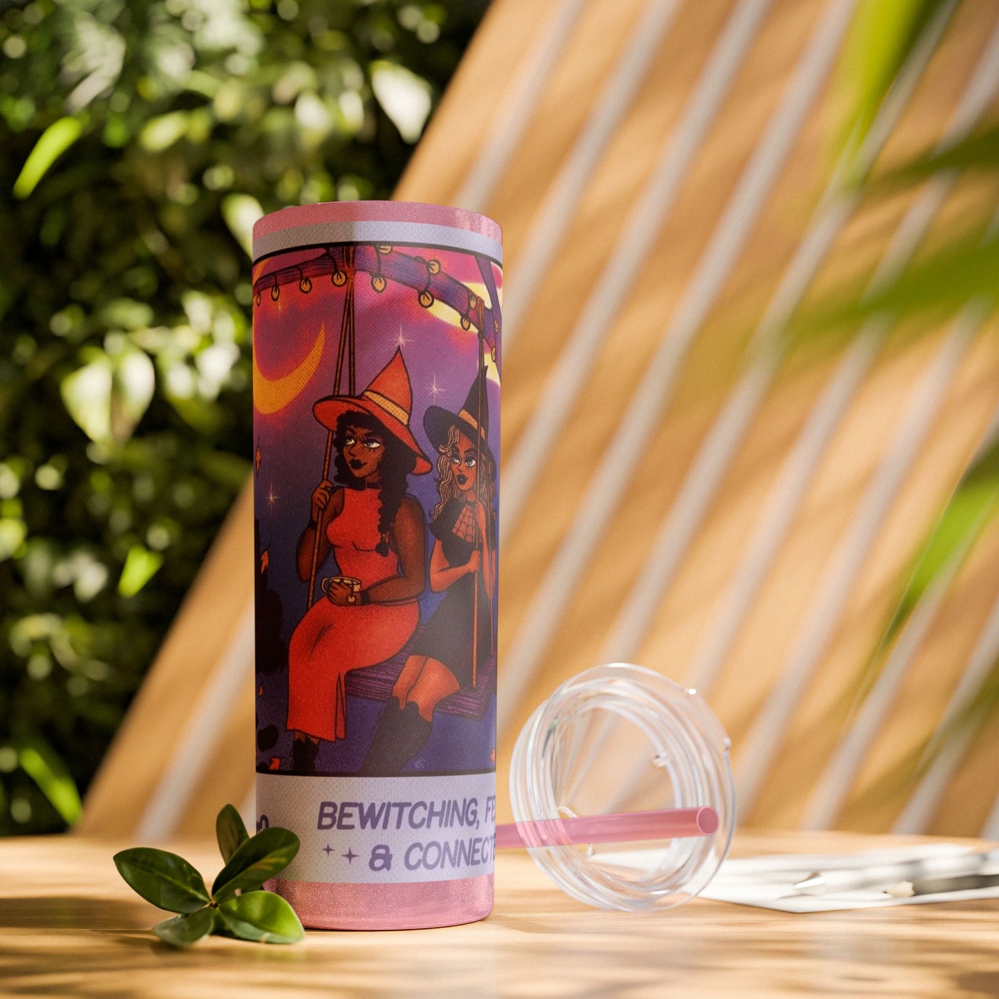 🎁 Spooky season gifts Enchanting Libra Skinny Tumbler with Straw | 20oz | Perfect for Halloween, Witchy Vibes, Astrology Lovers, Gift Idea, Custom Beverage Holder