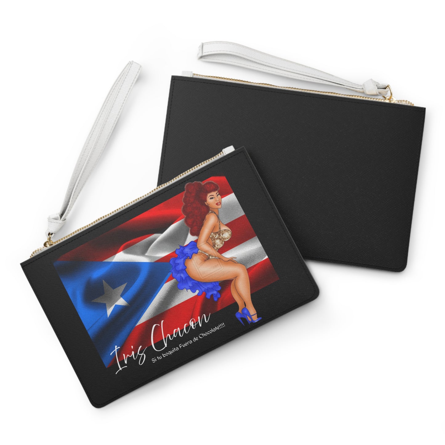 Iris Chacon Puerto Rican Clutch Bag, Beach Accessory, Party Purse, Fun Night Out, Gift for Her, Stylish Handbag