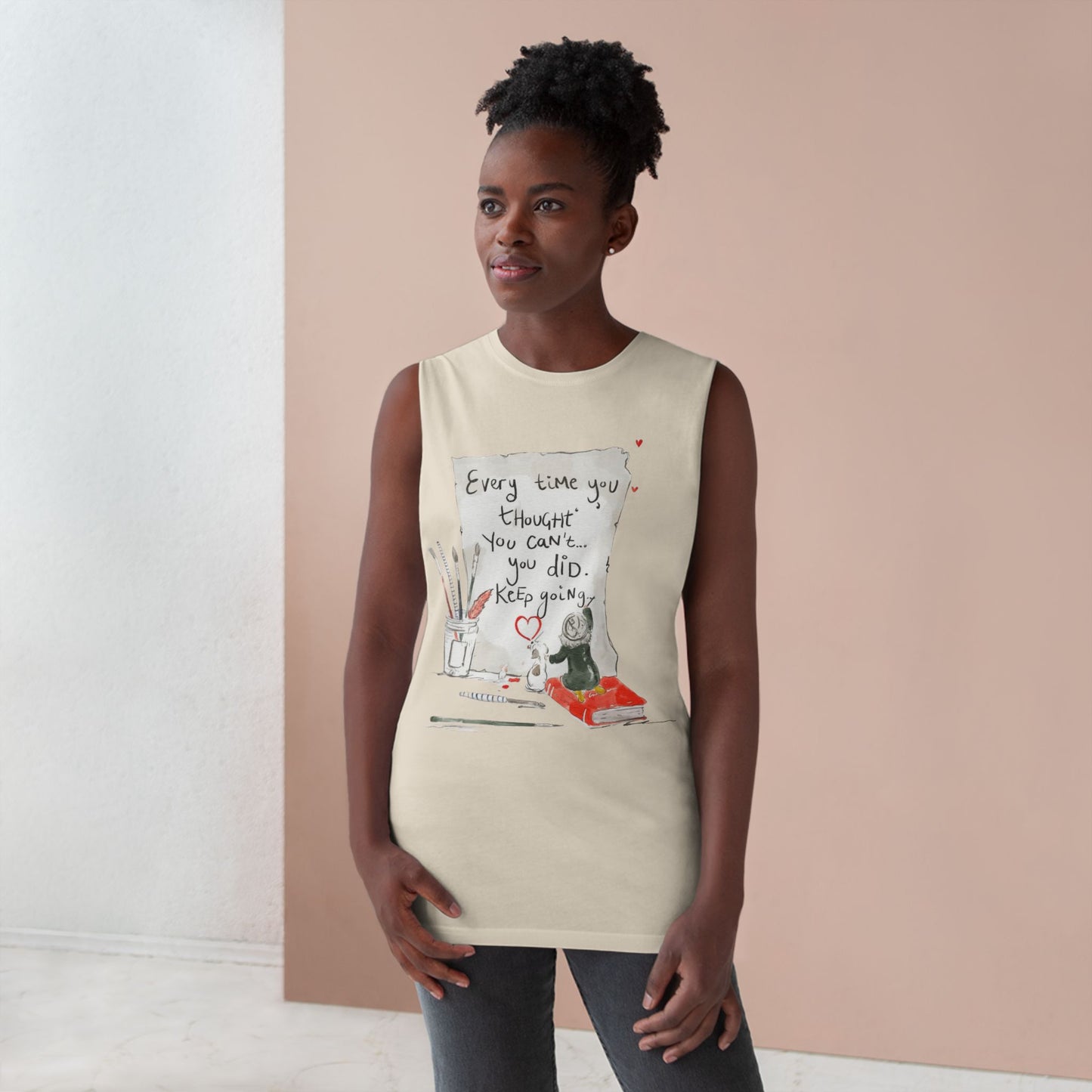 Effortlessly Cool & Made to Move Inspirational Quote Unisex Tank Top, Motivational Workout Shirt, Casual Summer Wear, Gift for Athletes, Encouragement Apparel