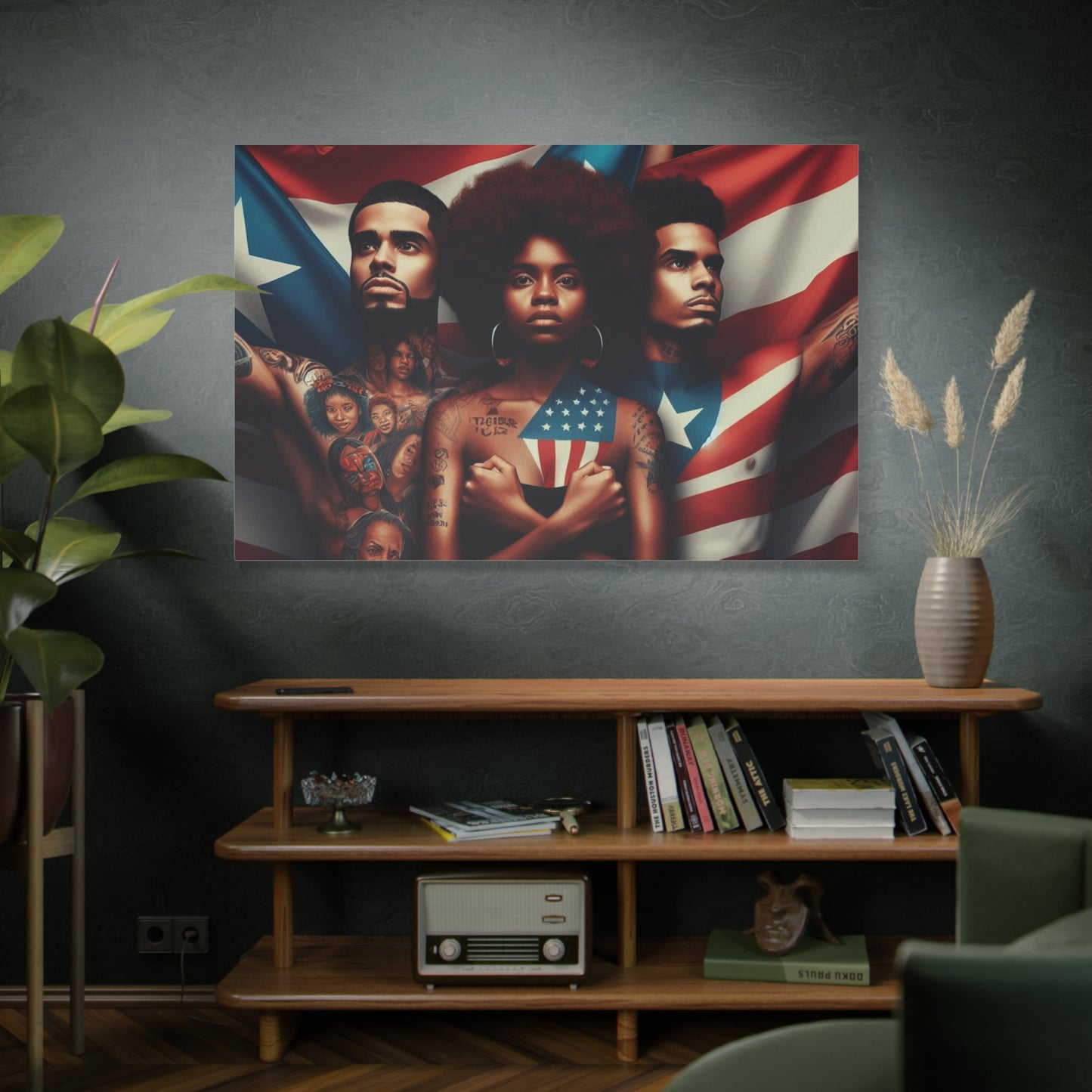 Rooted in Culture, Radiating Power Puerto Rican Wall Art, Unique Gift, Empowering Decor