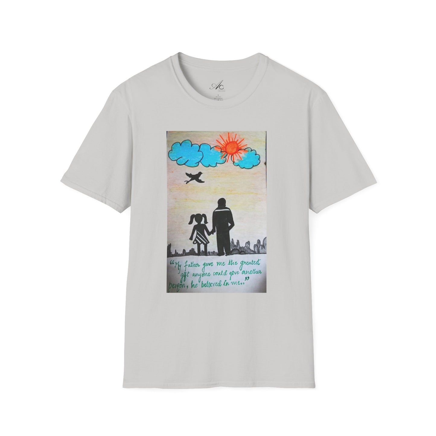 Inspirational Father-Daughter T-Shirt, Unisex Softstyle Tee for Family Bonding, Gift for Dads, Father's Day, Birthday