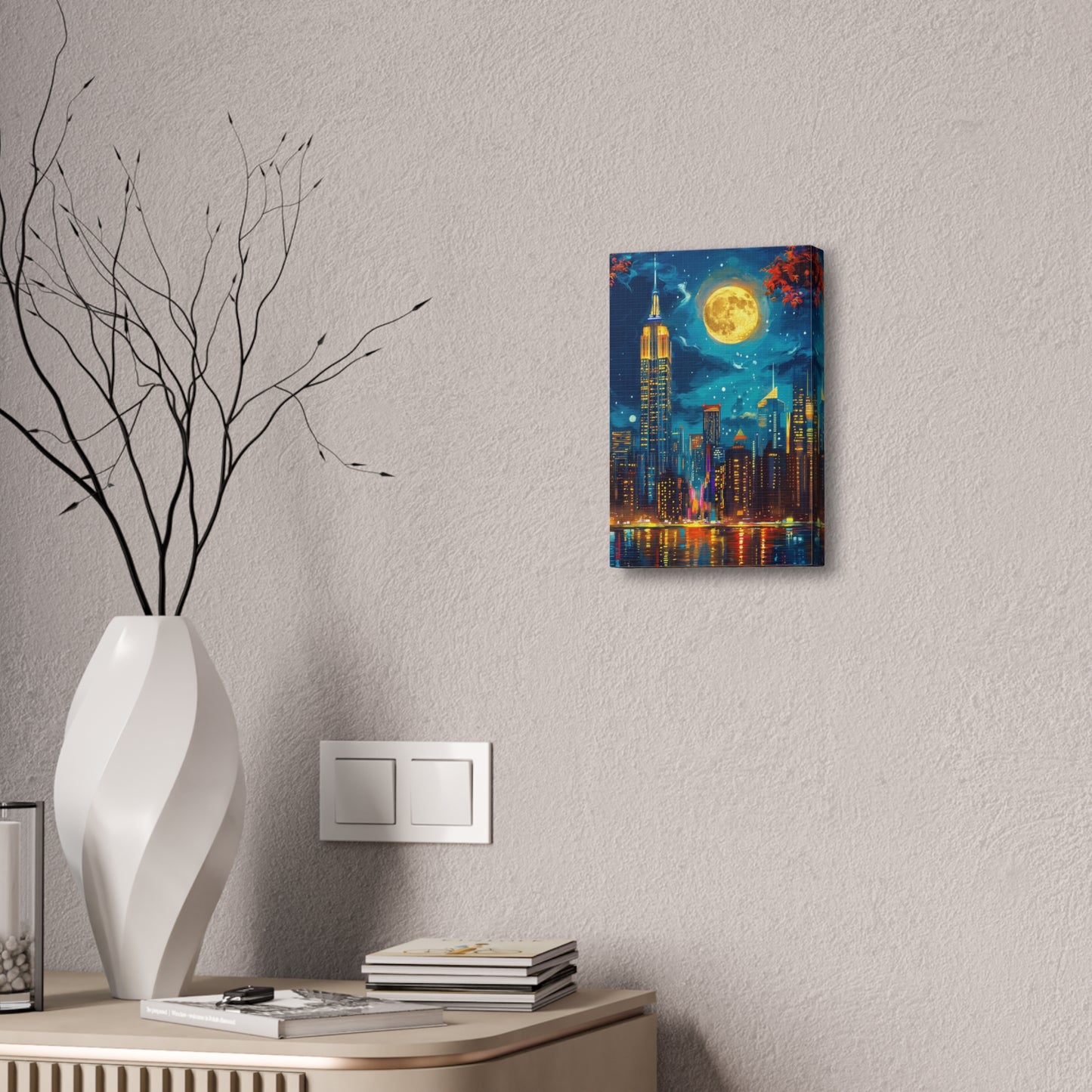 Cityscape Decor, New York Night Scene, Home Gallery Artwork, Gift for Urban Lovers, Dreams and Inspiration