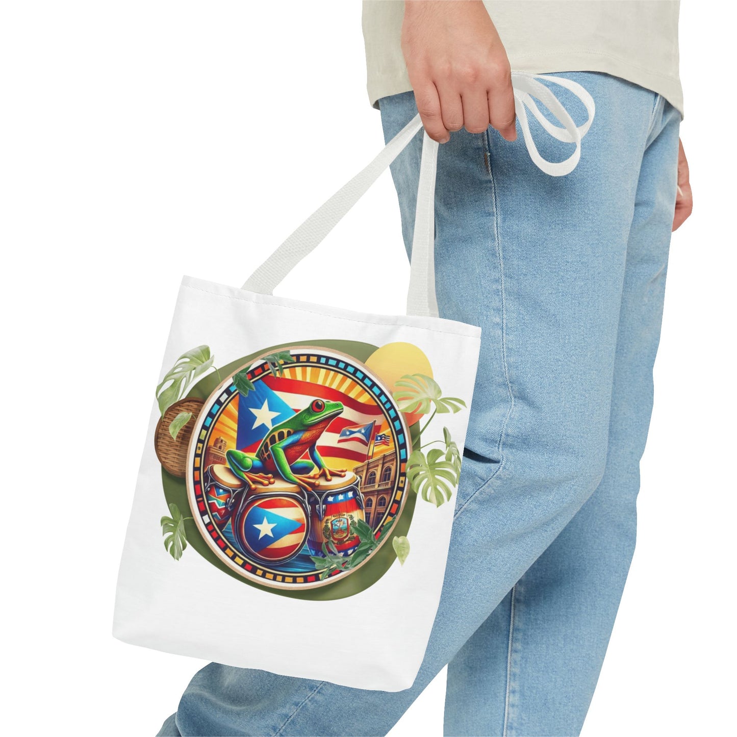 Puerto Rican Flag Tote Borinquen Beach Essentials, Travel Companion, Great for Gifts or Festivals