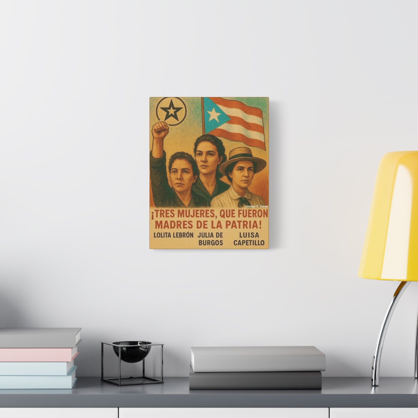 Inspirational Puerto Rican Women Canvas Wall Art, Feminist Gift, Activism Decor, Home Office Wall Art, Puerto Rico Pride