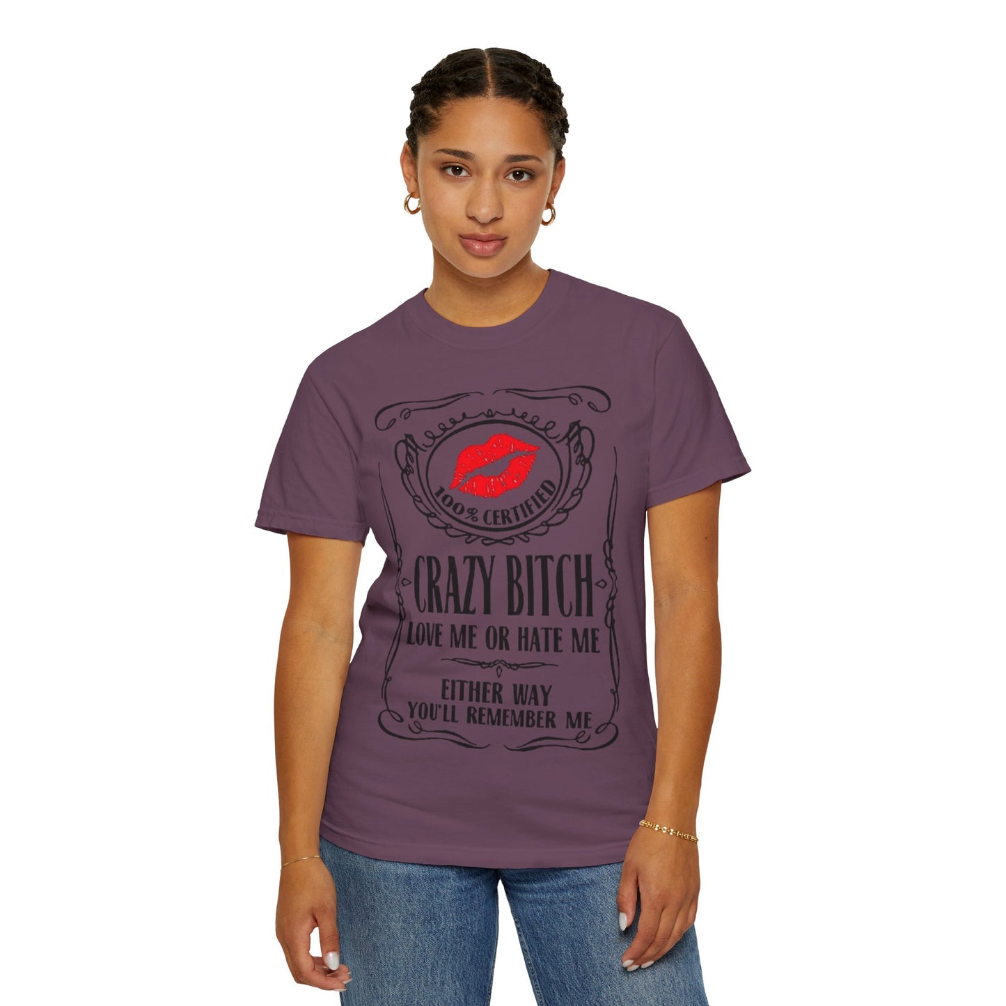 Sarcasm in Style – Funny Graphic Tee" Crazy Bitch Unisex T-Shirt | Fun Casual Wear, Gift for Friends, Birthday Humor Tee, Playful Statement Shirt,