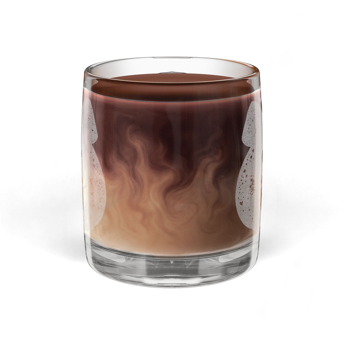 Christmas Design Engraved Glass Coffee Mug - Personalizable 12.25oz Drinkware for Home or Office