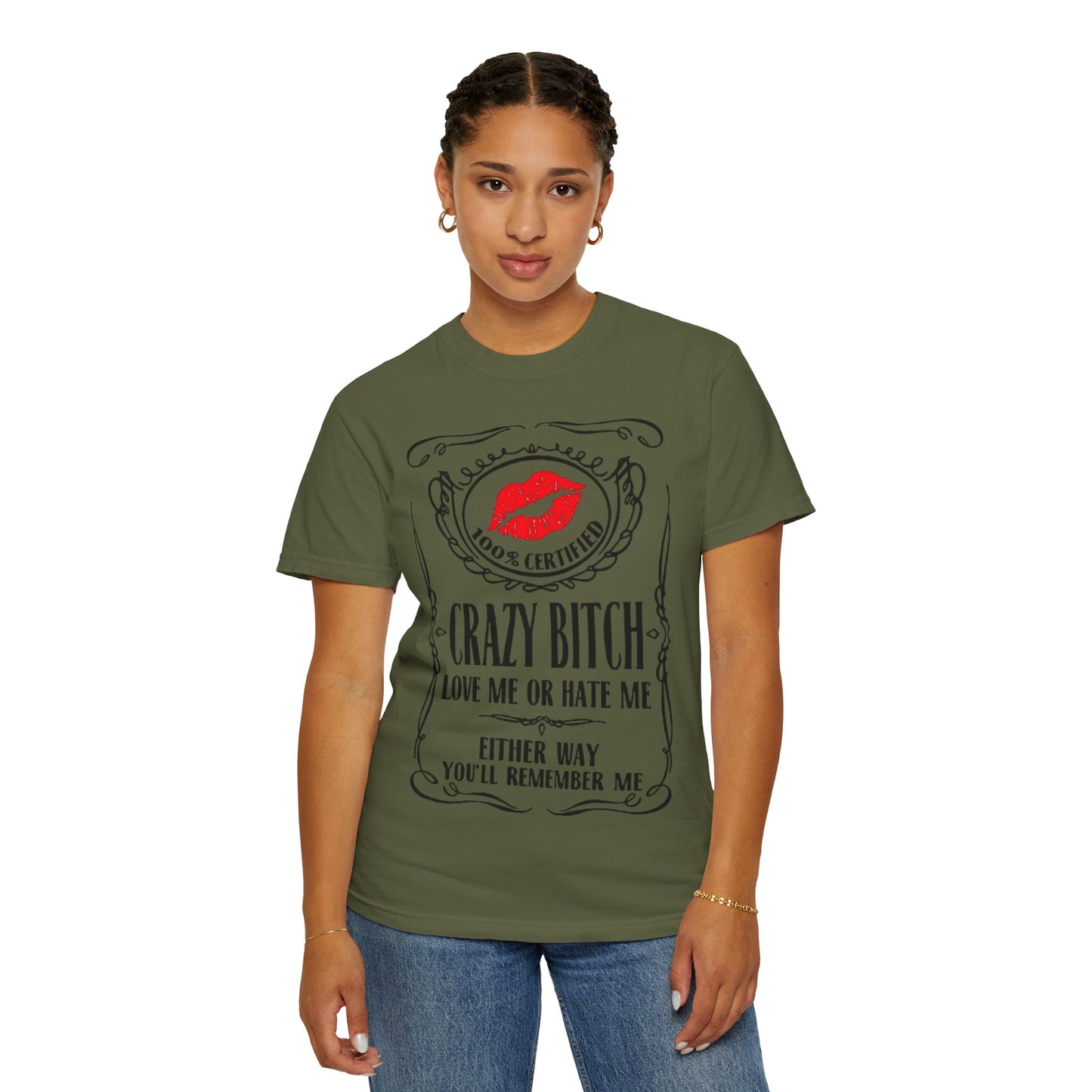 Sarcasm in Style – Funny Graphic Tee" Crazy Bitch Unisex T-Shirt | Fun Casual Wear, Gift for Friends, Birthday Humor Tee, Playful Statement Shirt,