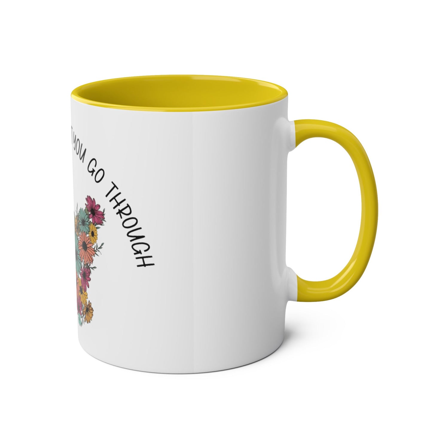Start your day with meaning. Inspirational Two-Tone Mug for Growth Mindset, Butterfly Design, Coffee or Tea Lover Gift, Motivational Quote, Perfect for Self-Care