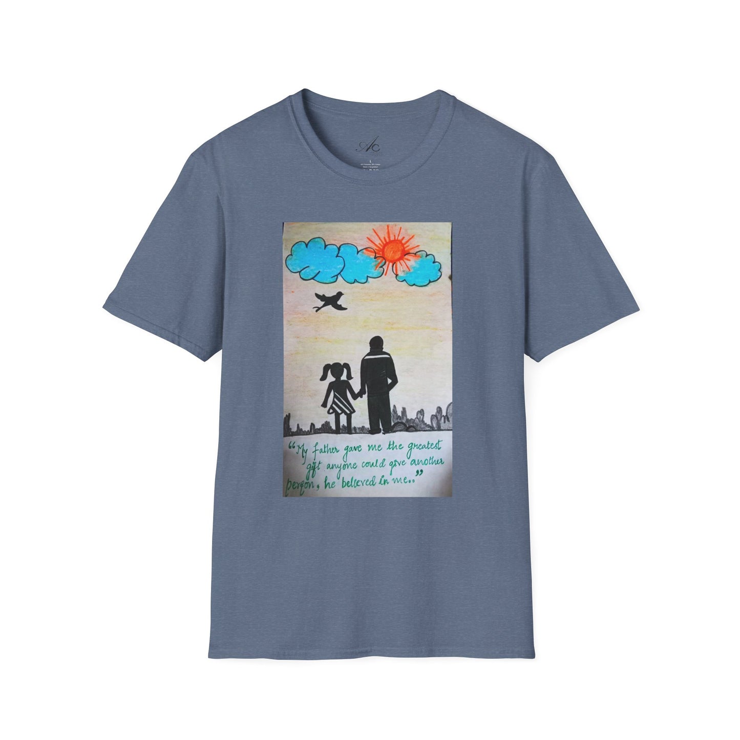 Inspirational Father-Daughter T-Shirt, Unisex Softstyle Tee for Family Bonding, Gift for Dads, Father's Day, Birthday