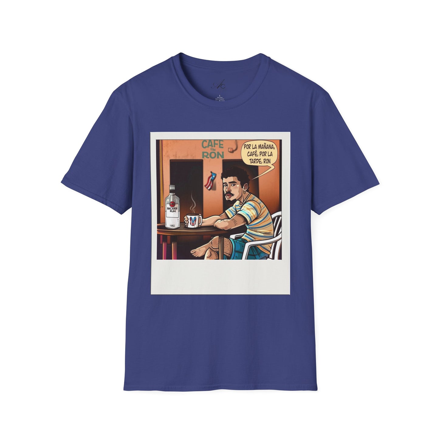 POR LA MANANA CAFE Coffee Lovers, Casual Wear, Unisex Fashion Proud Puerto Rican Tee Puerto Rican Heritage Shirt