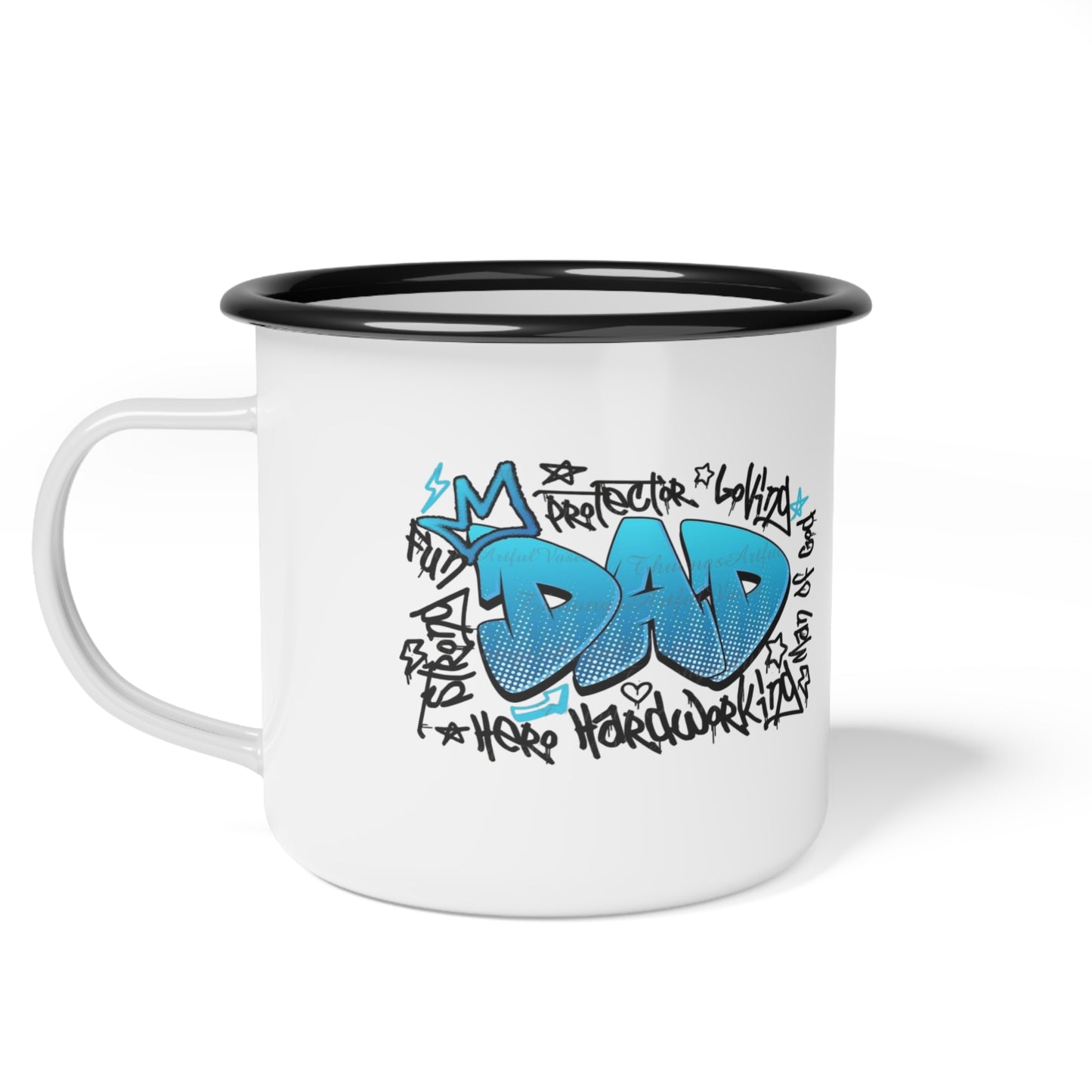 Cool Dad Enamel Camp Cup, Camping Mug for Father's Day, Outdoor Coffee Cup, Retro Dad Gift, Unique Camping Gear
