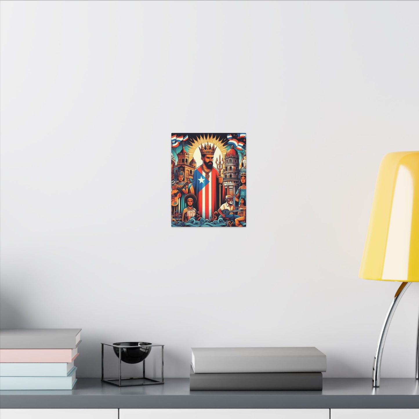 Vibrant Puerto Rican Art Canvas, Cultural Wall Decor, Celebration Decor, Unique Gift, Home Accent, Multi-Size