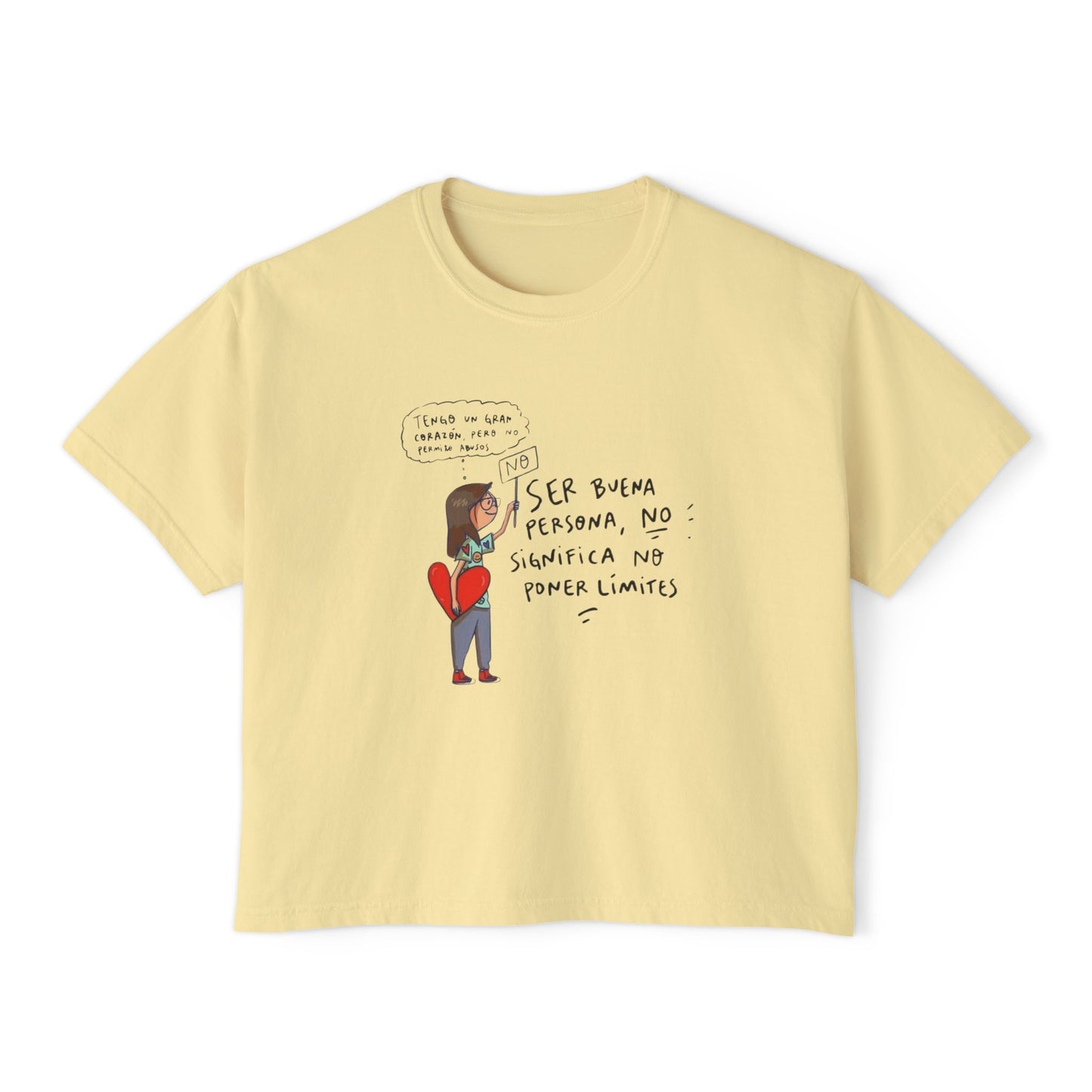 Let your outfit reflect your inner peace. Heartfelt Inspirational Women's Boxy Tee, Casual T-Shirt, Gift for Her, Empowering Top, Everyday Wear, Self-Love Vibes