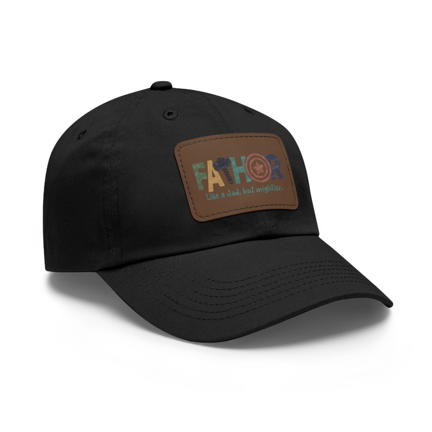 Stylish Dad Hat with Leather Patch - Perfect Gift for Fathers, Dads, Father's Day, Casual Wear, Outdoor Activities