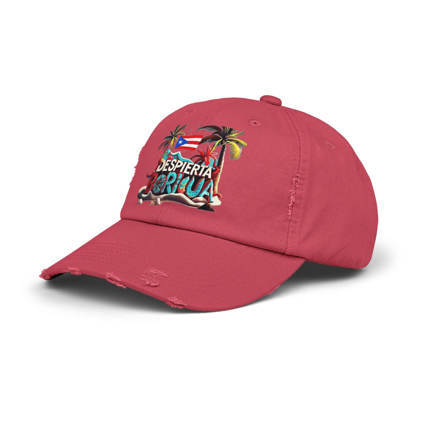 Puerto Rican Snapback Tropical Distressed Cap, Puerto Rican Pride Hat, Summer Accessories, Vacation Gear, Gift for Travelers