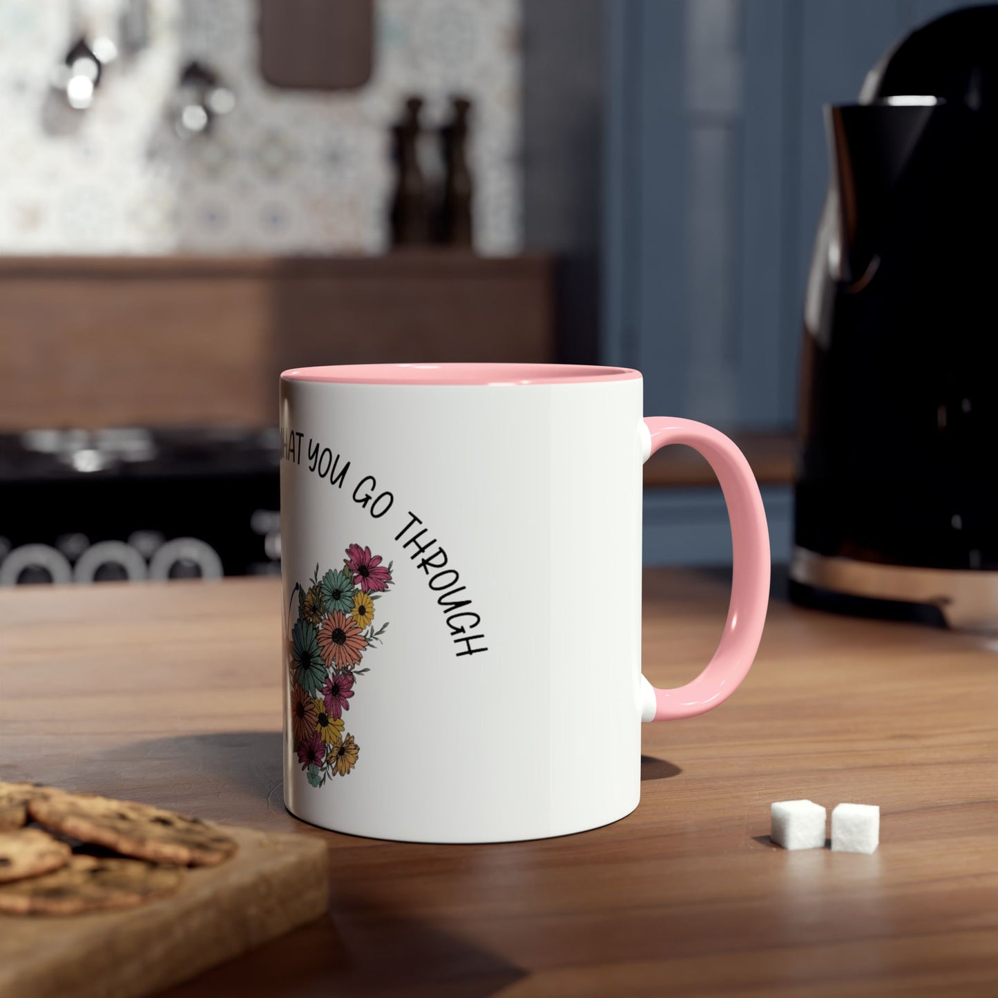 Start your day with meaning. Inspirational Two-Tone Mug for Growth Mindset, Butterfly Design, Coffee or Tea Lover Gift, Motivational Quote, Perfect for Self-Care