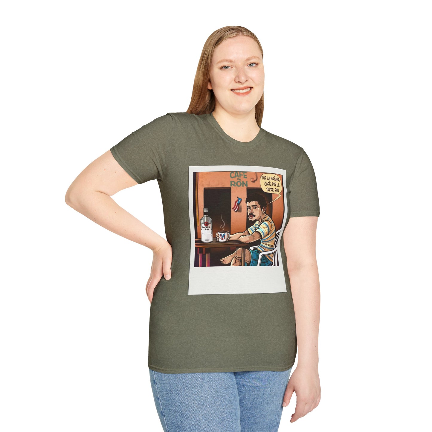 POR LA MANANA CAFE Coffee Lovers, Casual Wear, Unisex Fashion Proud Puerto Rican Tee Puerto Rican Heritage Shirt