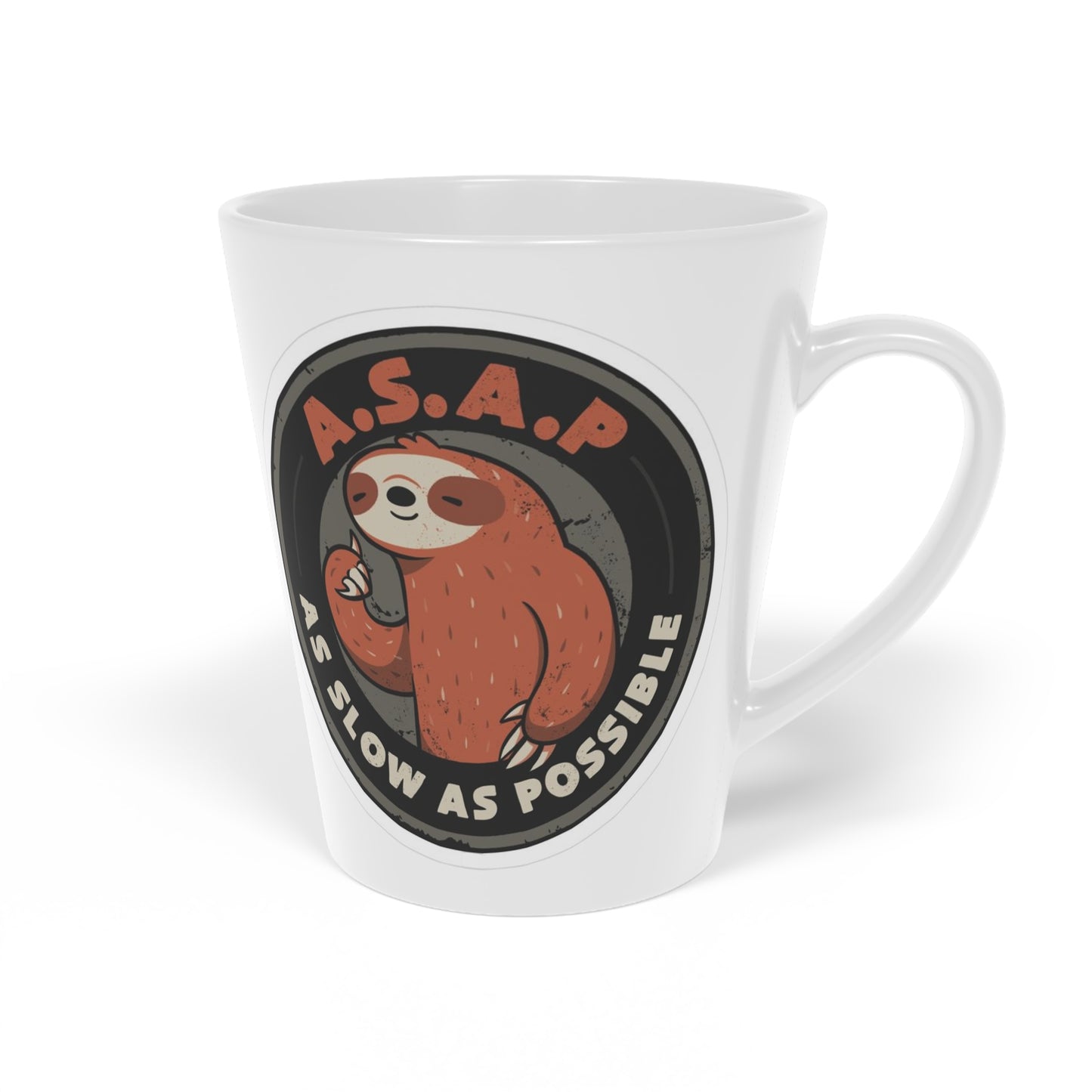 Funny and Cute Sloth Latte Mug, Coffee Lover Gift, Cozy Warm Drinkware, Perfect for Home or Office, Fun Kitchen Decor, Unique Animal Mug