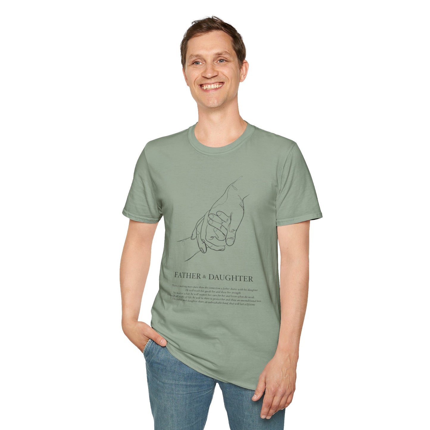 Father & Daughter Connection Unisex Soft style T Shirt Family Gift Parent Child Love Fathers Day Gift Emotional Bond Tee