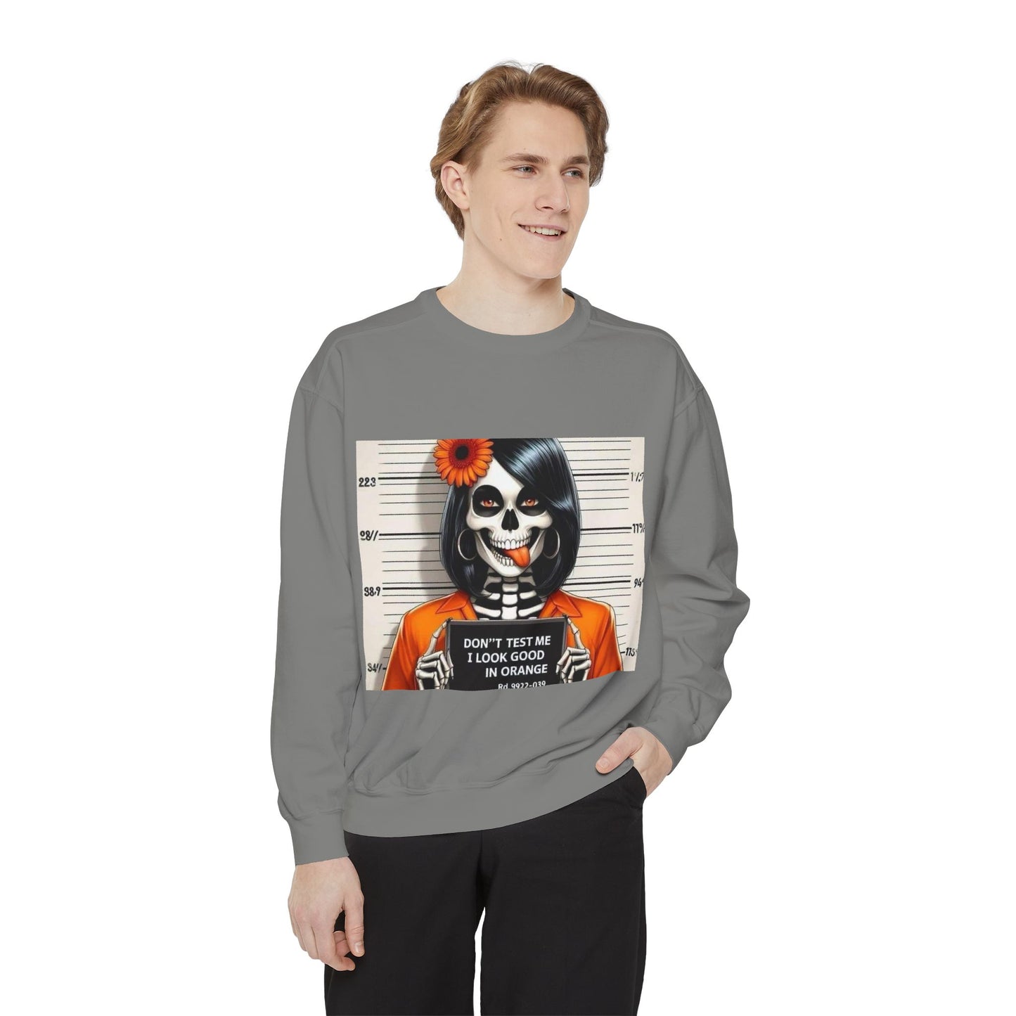 “Too Cool to Be Cold” Funny Sweater Unisex Skull Sweatshirt with Quote | Cozy Halloween Fashion, Gift for Fall Celebrations,