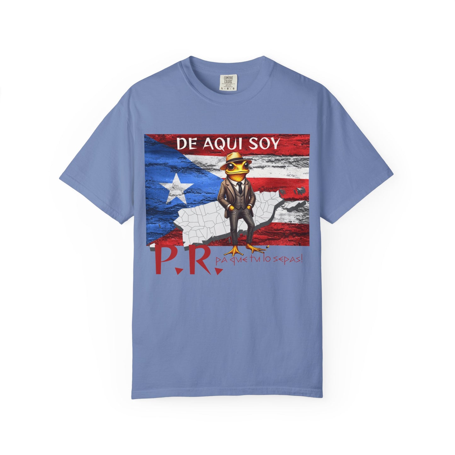 Puerto Rican Pride T-Shirt, Fun Casual Wear, Unisex Garment-Dyed Tee, Perfect for Celebrations, Cultural Identity Shirt