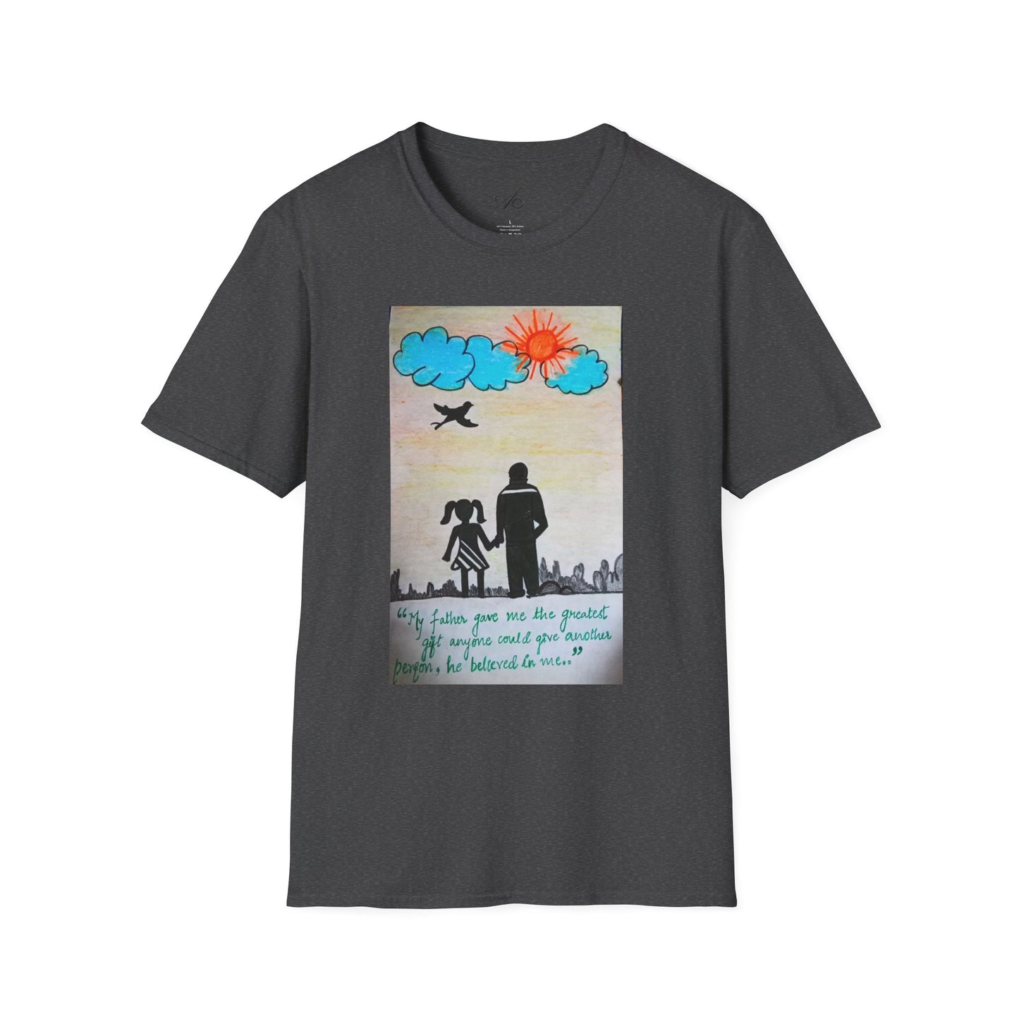 Inspirational Father-Daughter T-Shirt, Unisex Softstyle Tee for Family Bonding, Gift for Dads, Father's Day, Birthday