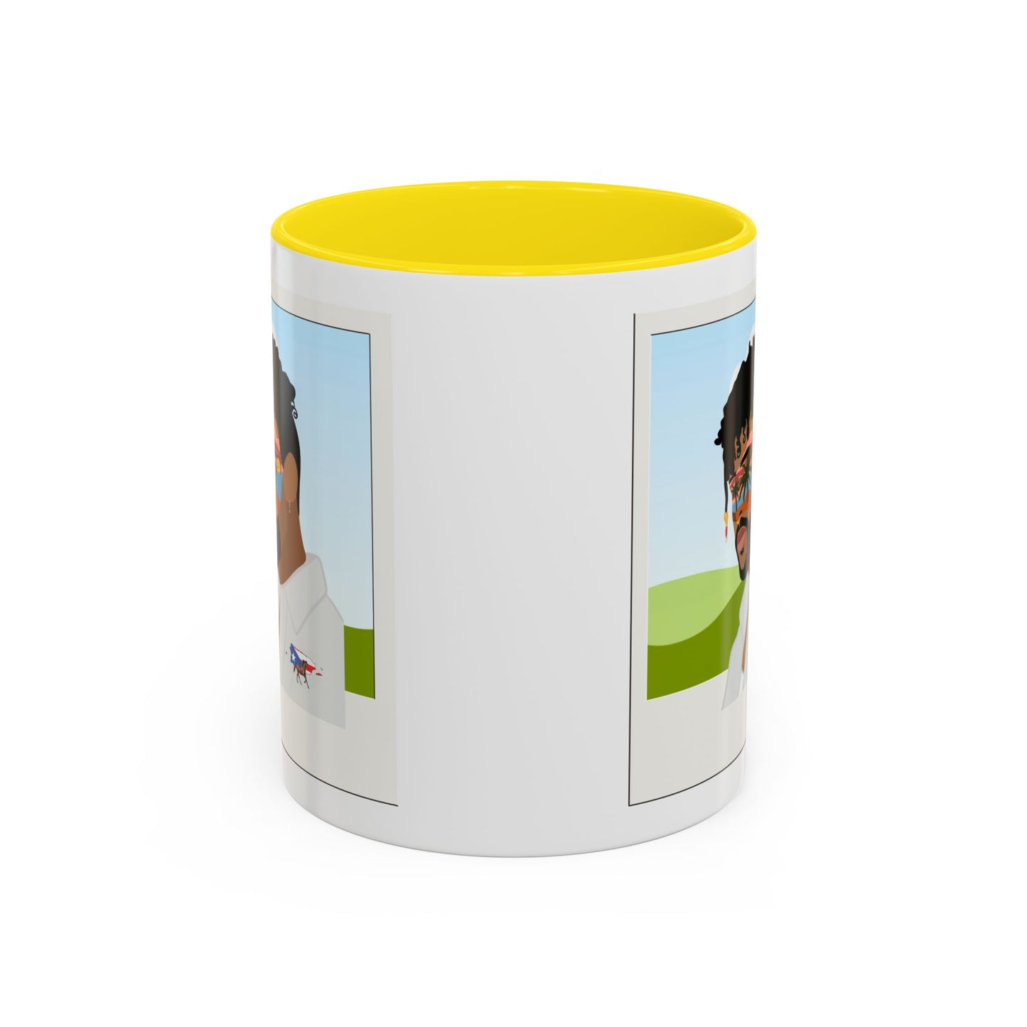 Por la manana Cafe Puerto Rican Mug Boricua Pride Mug Coffee Lover’s Essential, Stylish Mug with Portrait Design