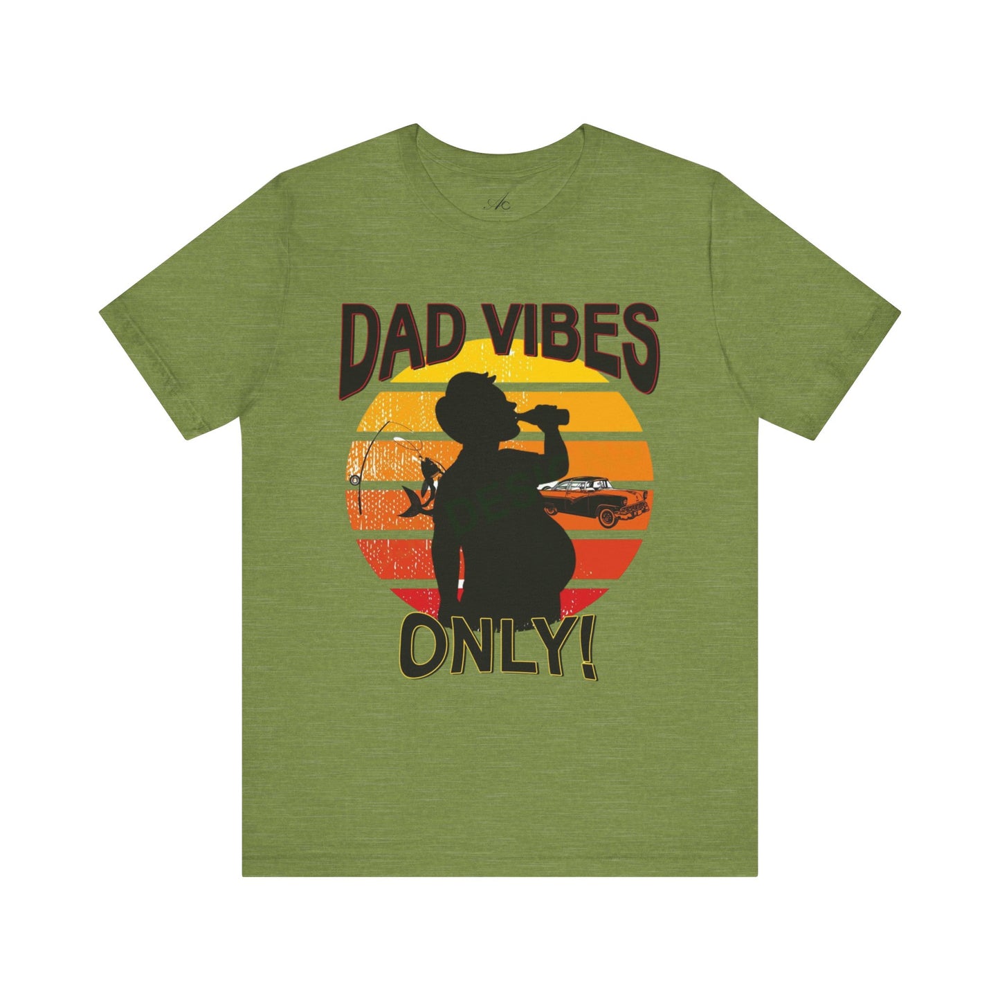 Dad Vibes Only Unisex Tee, Fun Casual T-Shirt for Dads, Perfect Gift for Father's Day, Summer Barbecue, Weekend Outing