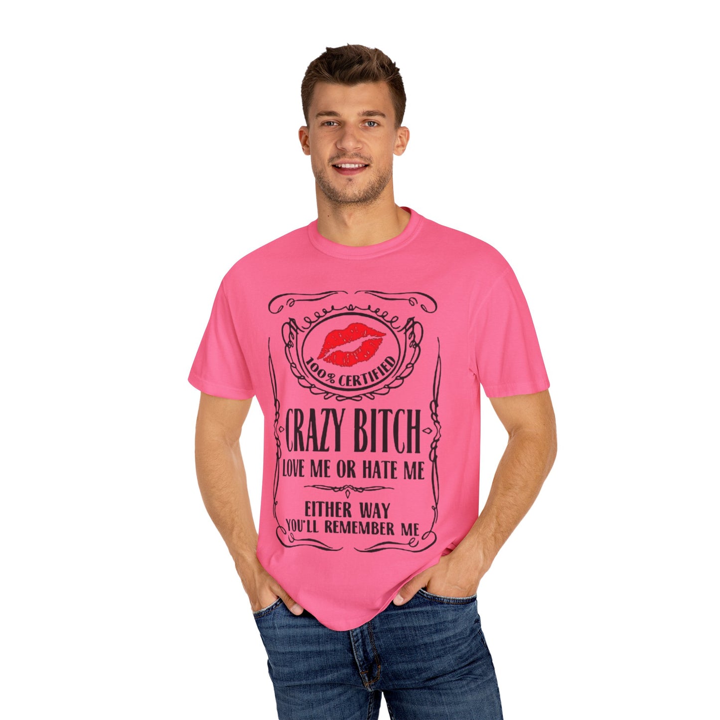 Sarcasm in Style – Funny Graphic Tee" Crazy Bitch Unisex T-Shirt | Fun Casual Wear, Gift for Friends, Birthday Humor Tee, Playful Statement Shirt,