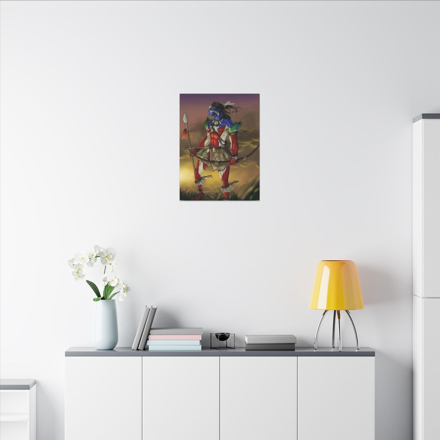 Borikén Rooted in Culture, Radiating Power Tribal Puerto Rico Warrior Canvas Art, Taino Wall Decor, Boho, Unique Gift for Collectors, Cultural Prints