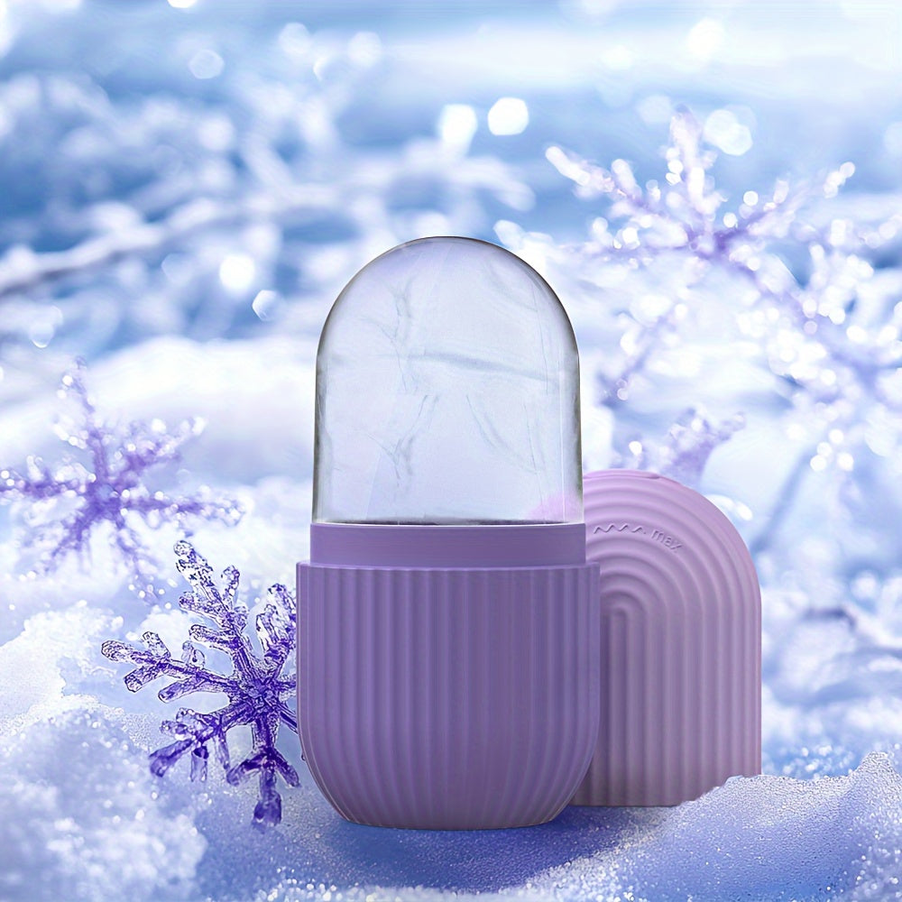 1pc Silicone Ice Roller for Face - Battery-Free Skincare Tool with Ergonomic Handle, Fragrance-Free & Alcohol-Free Design for Puffiness & Redness Relief, Hydrating Facial Massage to Improve Circulation & Glow - Daily Skincare