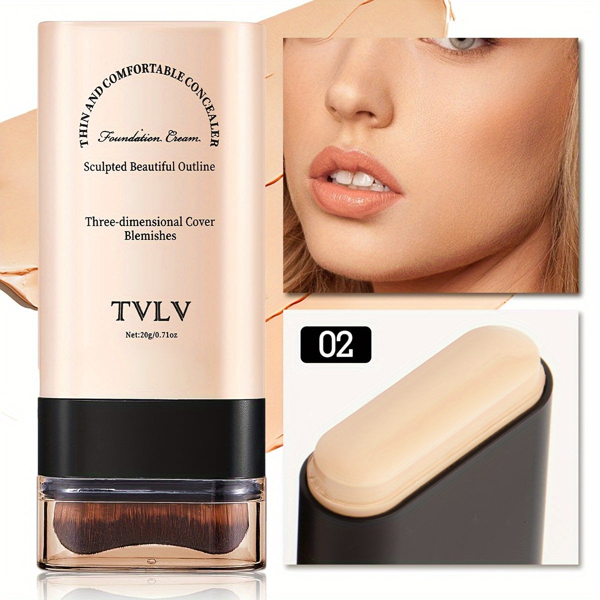 2-in-1 Concealer & Foundation Stick Waterproof, Sweat-Proof, Matte Finish | Long-Lasting Makeup for Daily Wear, Travel, Photography & Stage