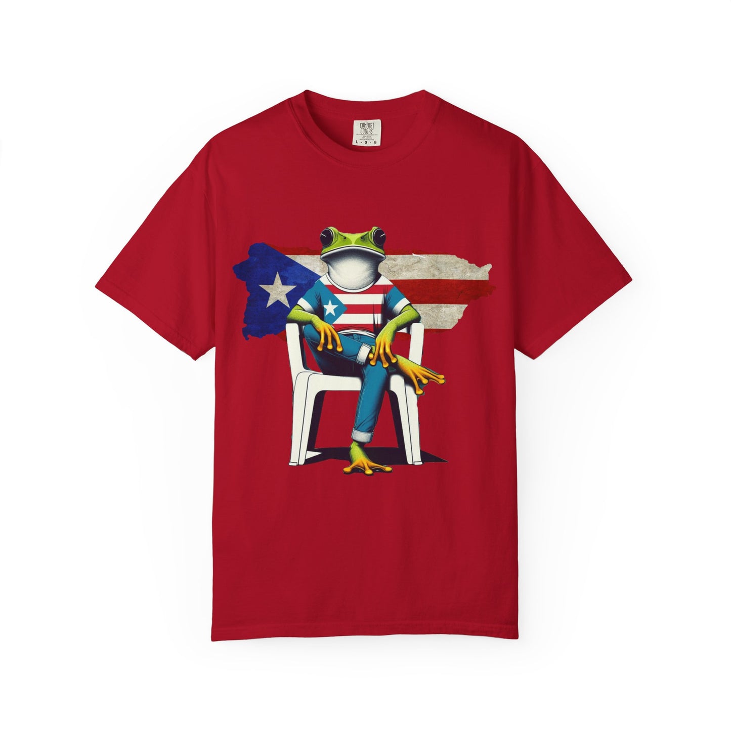Patriotic Puerto Rican Shirt Patriotic Frog T-shirt, Humor Shirt, Gift for Nature Lovers, Summer BBQ Outfit